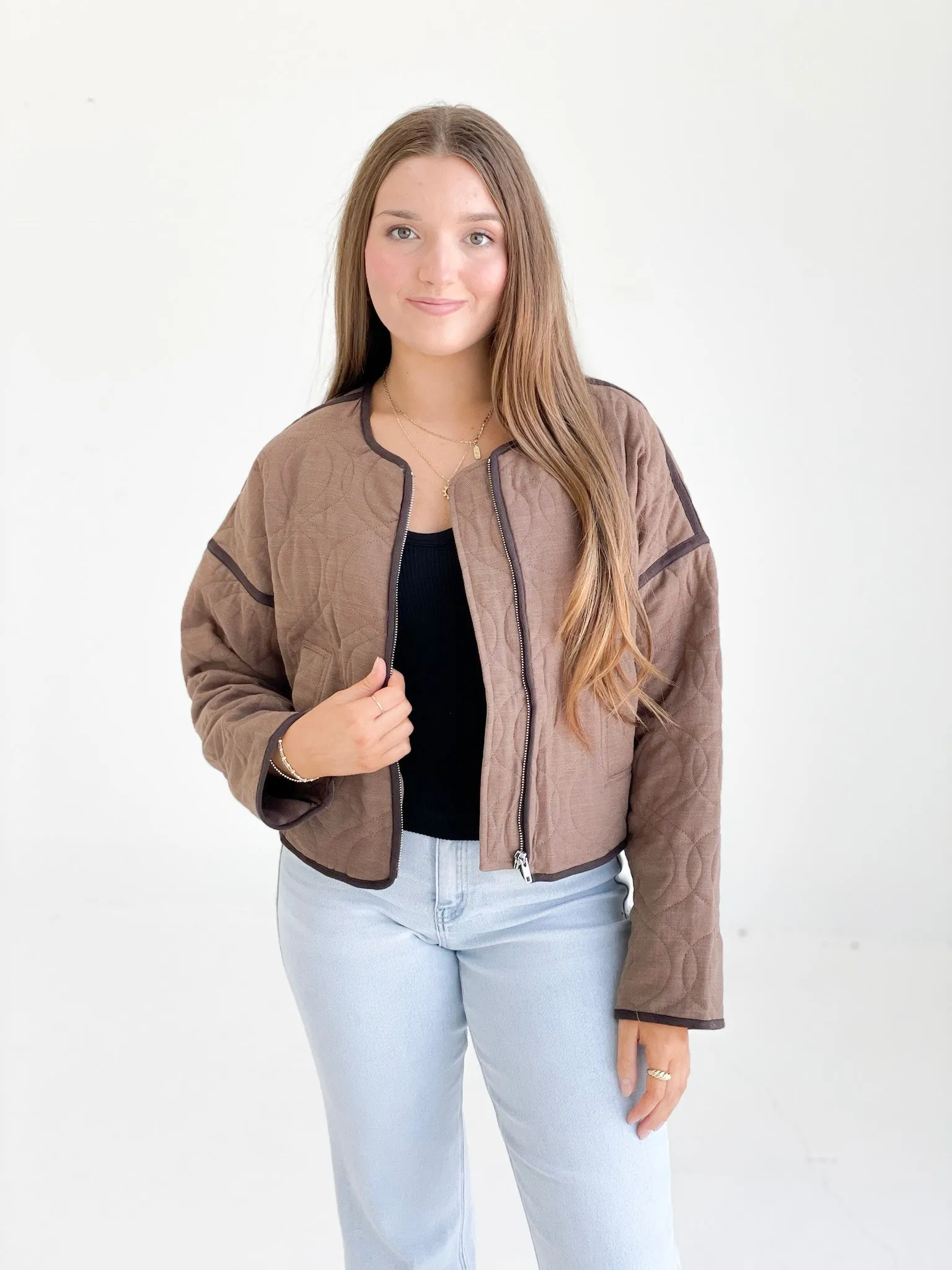 Holliman Quilted Jacket - Mocha