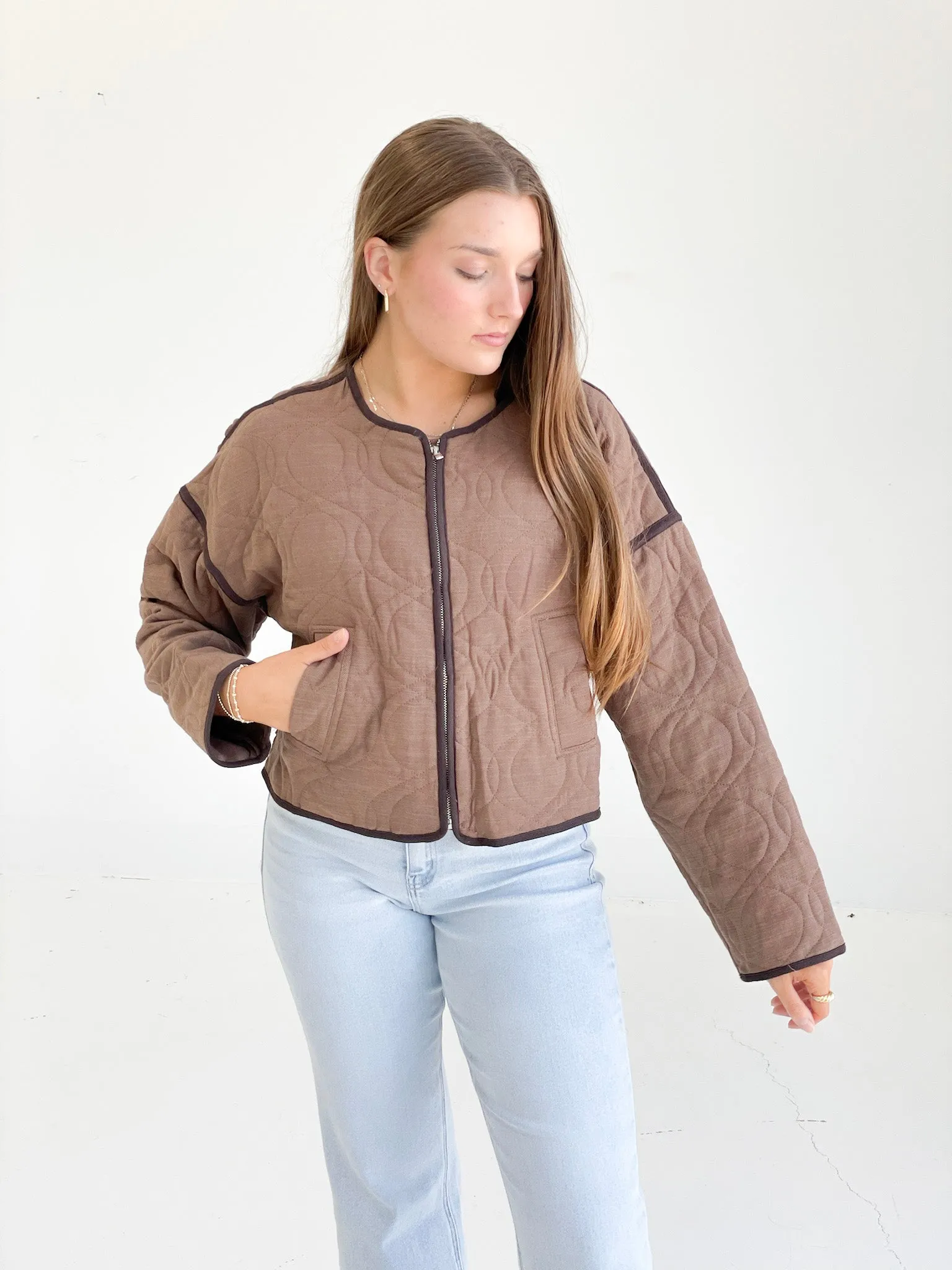 Holliman Quilted Jacket - Mocha