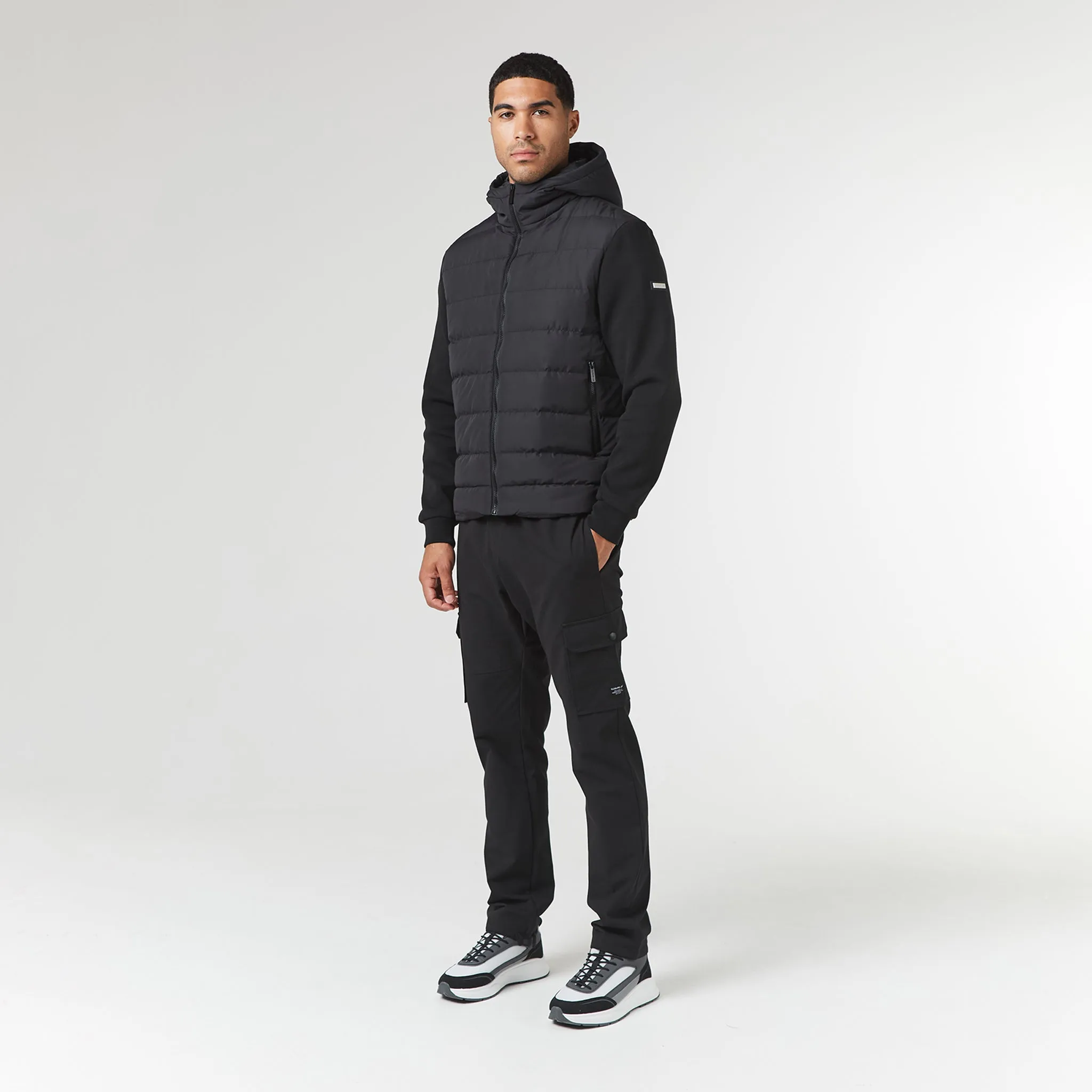 Hooded Hybrid Jacket | Black