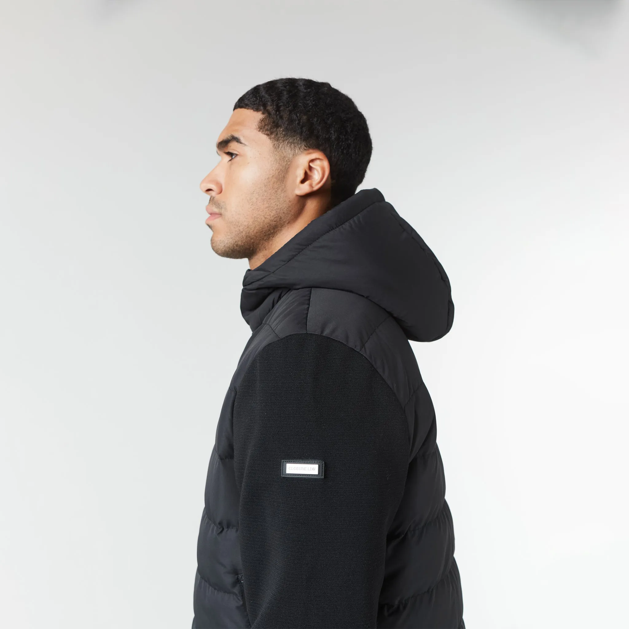 Hooded Hybrid Jacket | Black