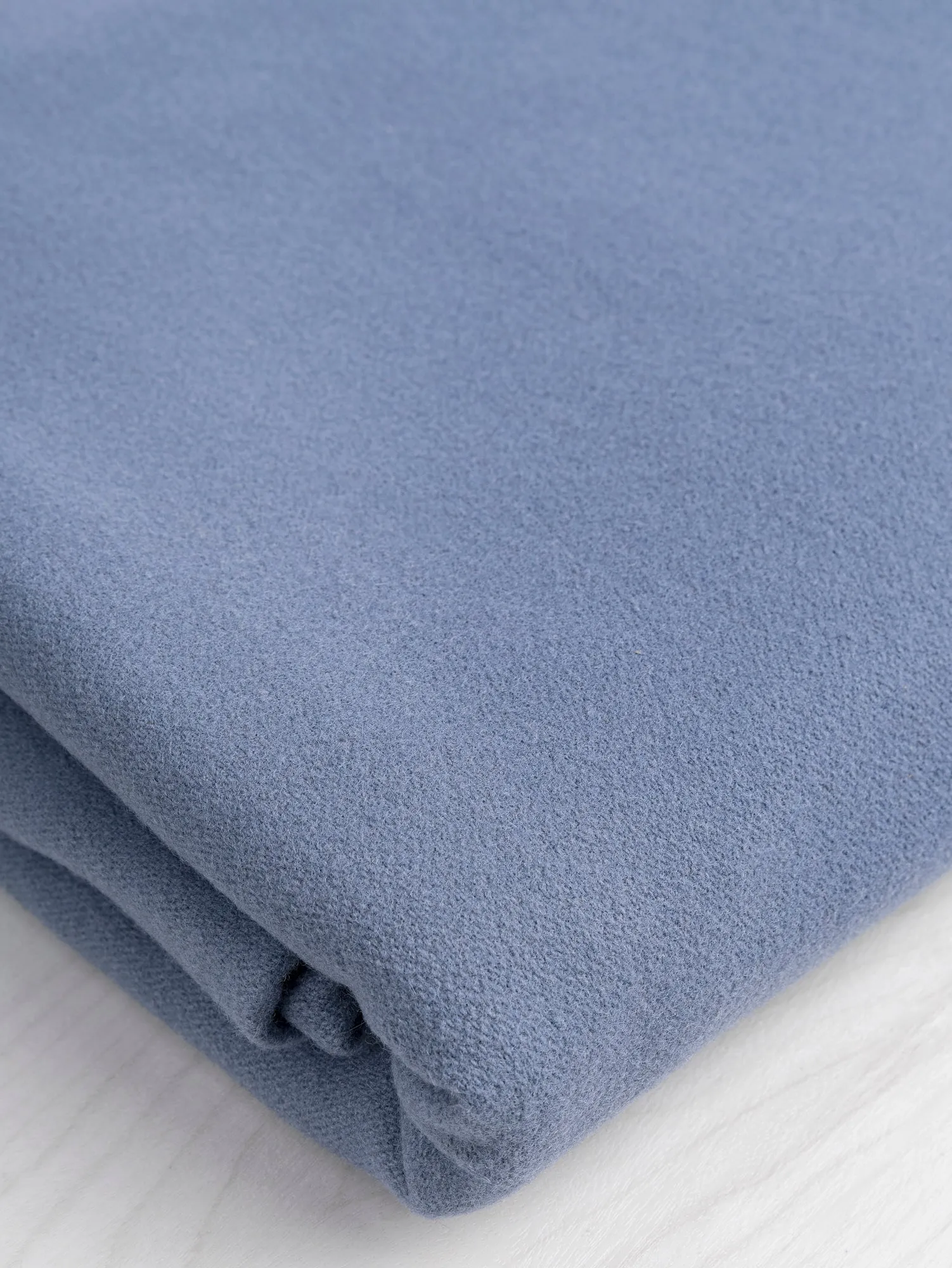 Italian Wool Cashmere Blend Coating Deadstock - Steel Blue - Swatch