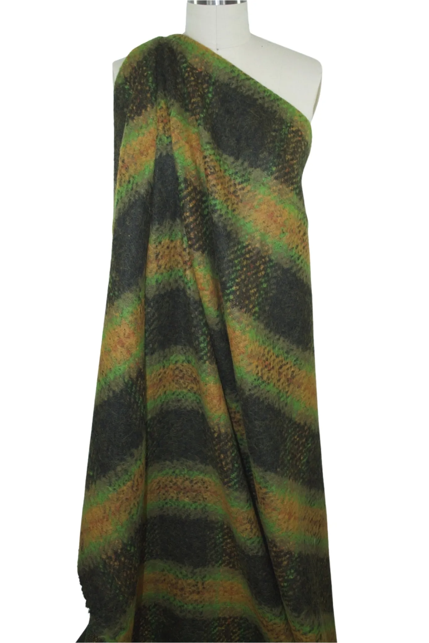 K@rl L@gerfeld Bold Plaid Mohair Coating - Green Tones