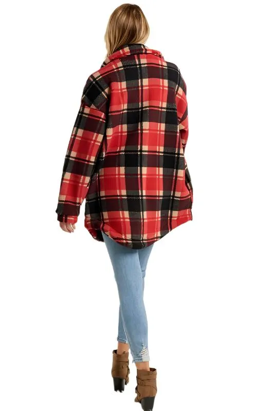 Last Chance! Plaid Fleece Jacket