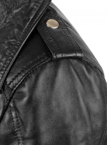 Latest Biker Style Celebrity Leather Jacket For Women, Black Leather Ladies Jacket