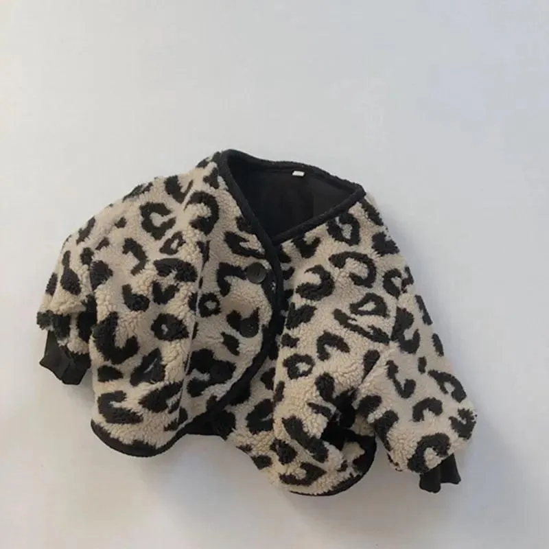 Leopard Print Button Up Jacket