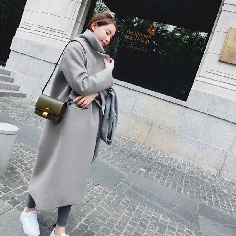 Long coat in Women woolen coat