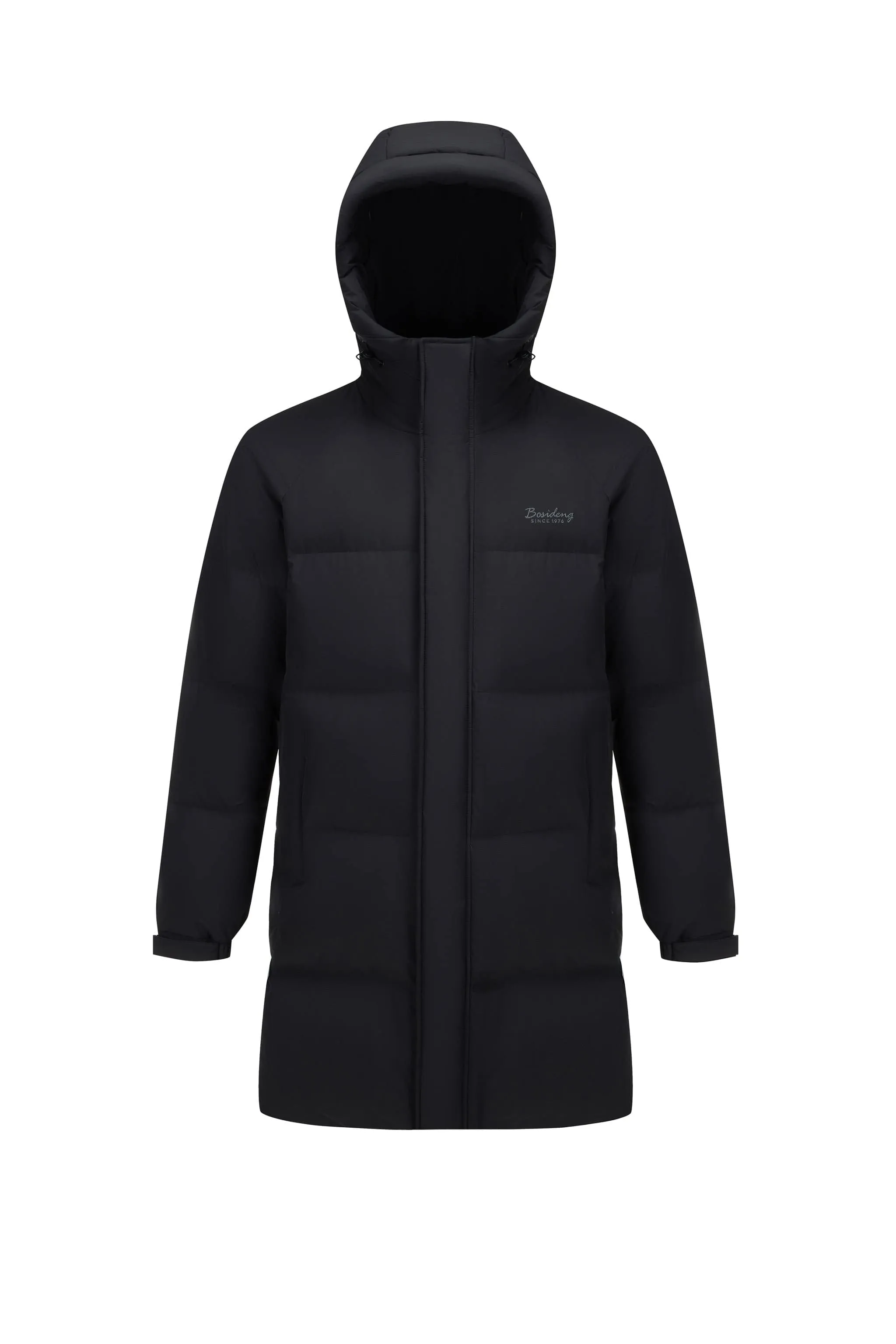 Men’s full-length down coat with hood 5229