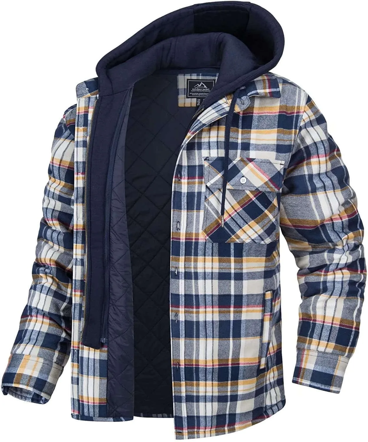 Men's Hooded Flannel Jacket