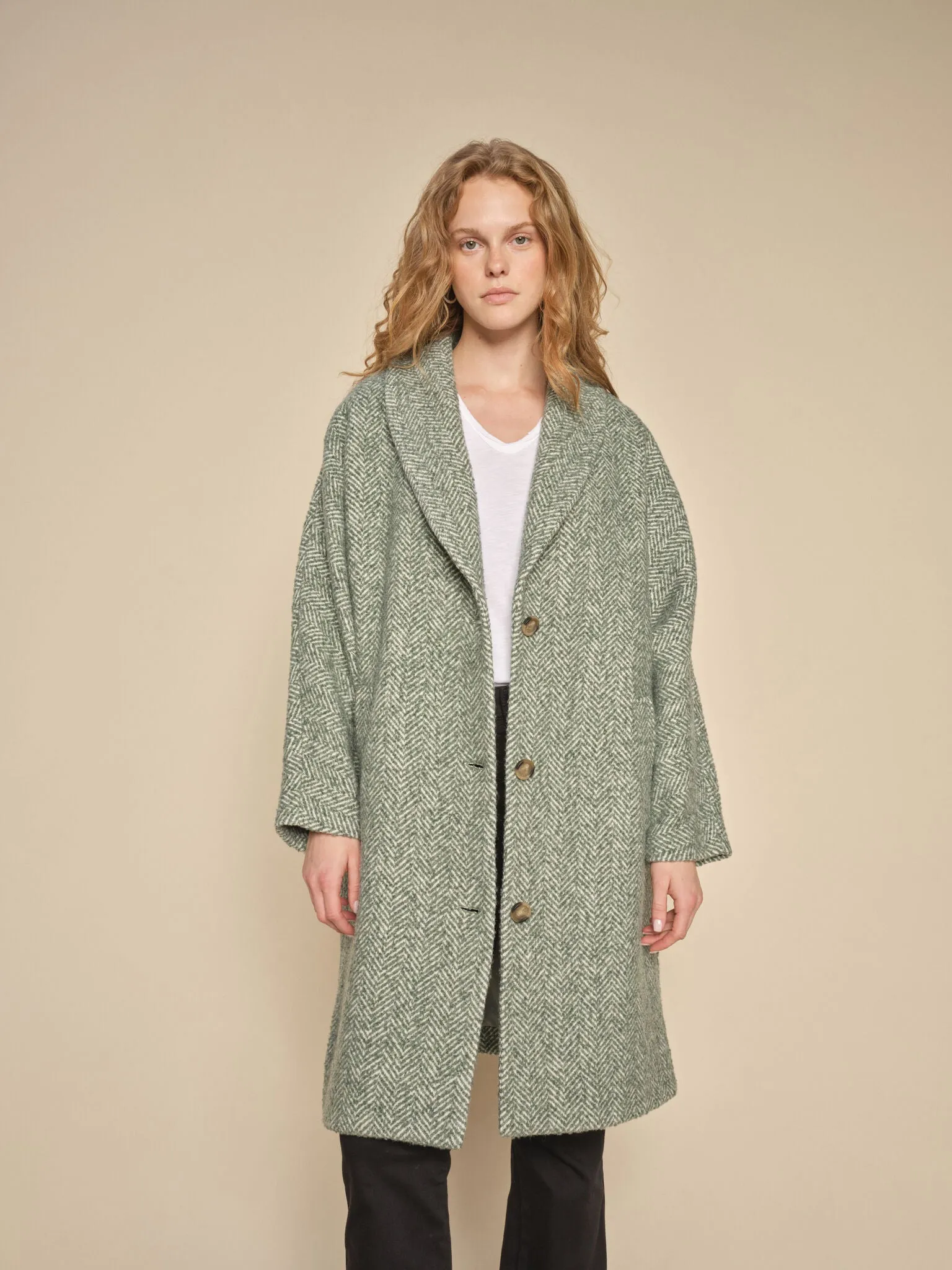 MMAdelaide Herringbone Wool Coat