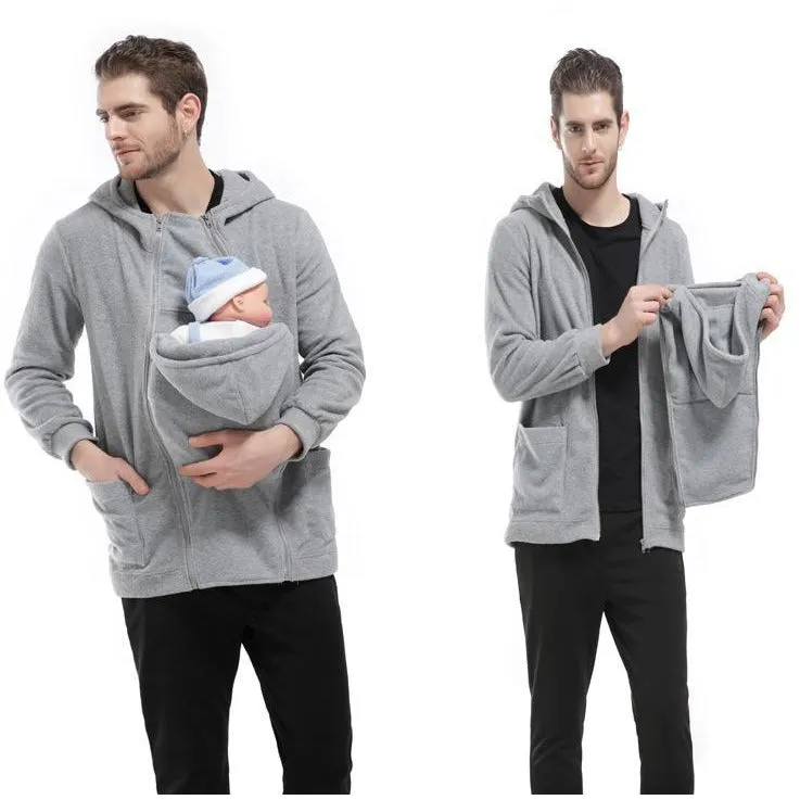 Mums/Dads Baby Kangaroo Detachable Pouch Quality Hoodie