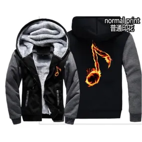 Music Note Zipper Hoodie