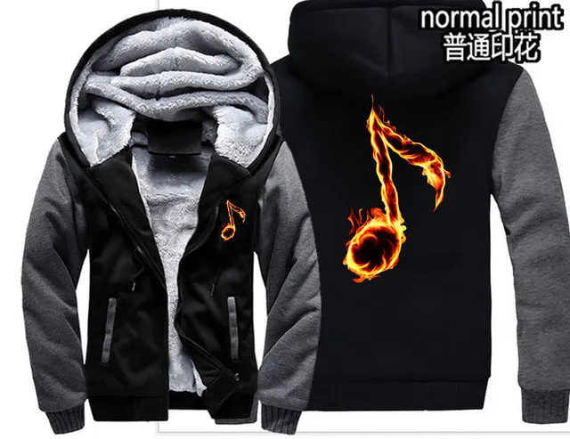 Music Note Zipper Hoodie