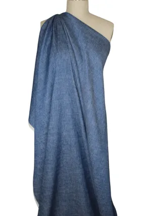 NY Designer Stretch Linen - Denim Heather