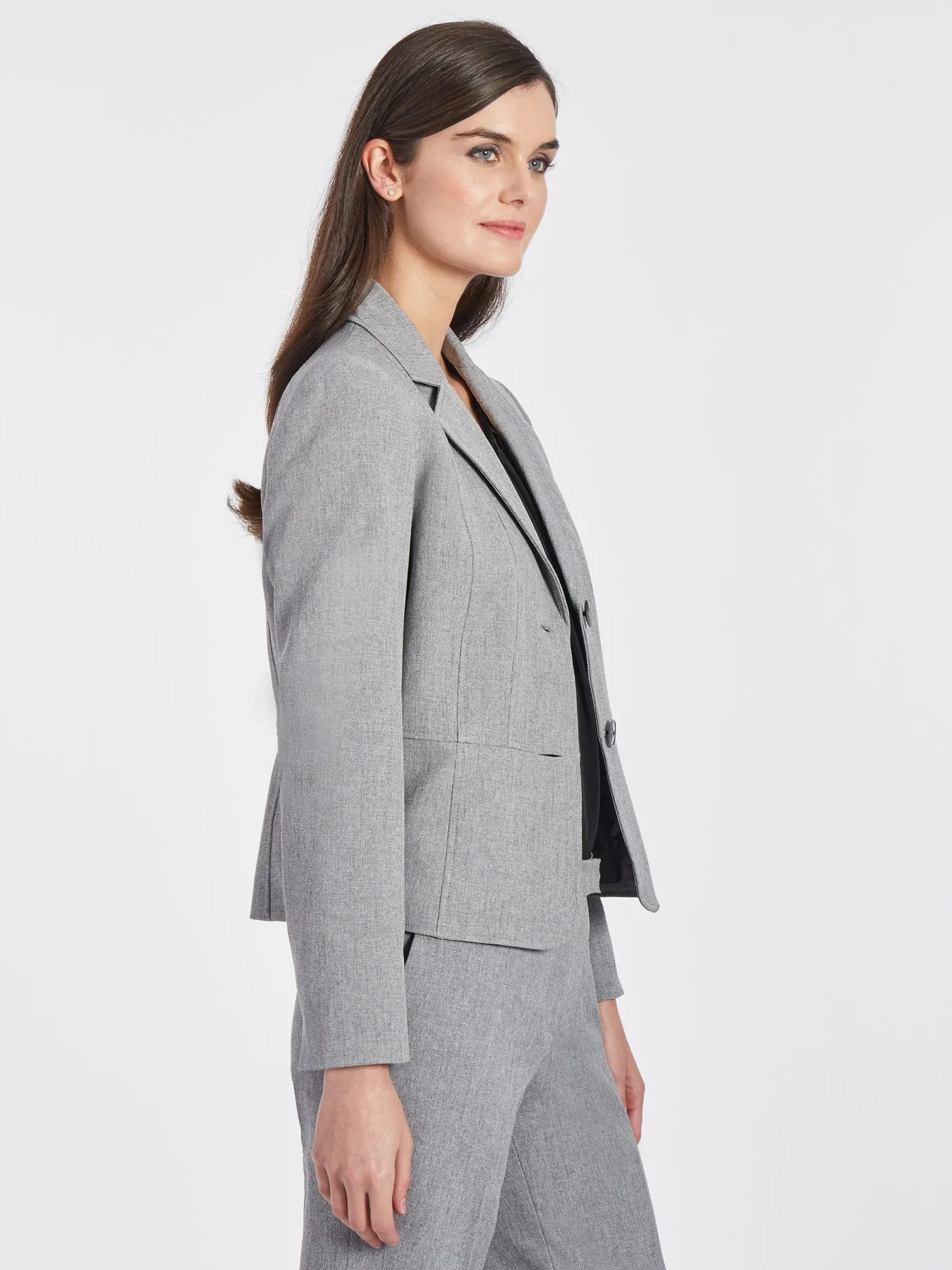 Petite Doris Jacket, Iconic Melange Crepe