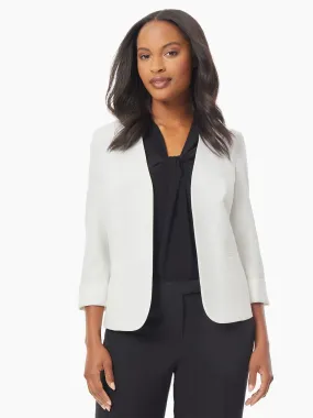 Petite Rolled Cuff Stretch Crepe Jacket