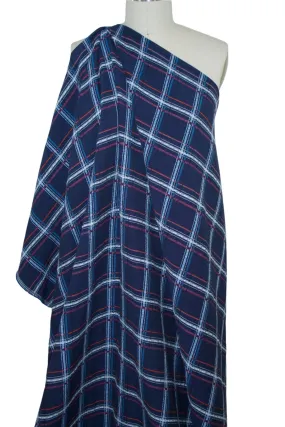 Plaid Cotton Double Cloth - Blue Tones