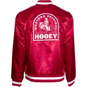 "Big Sky" Bomber Jacket Satin Red/White (Unisex)