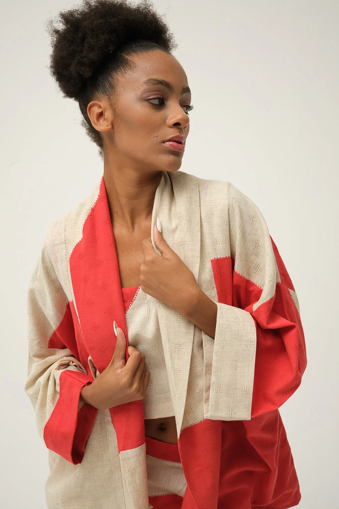 Red Handmade Organic Cotton GOOFY JACKET