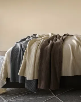 Shaker Knit Cashmere Throw