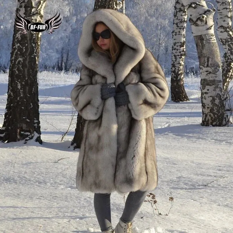 Silver Fox Fur Jacket - Genuine Fox Fur, Luxury High Street Style