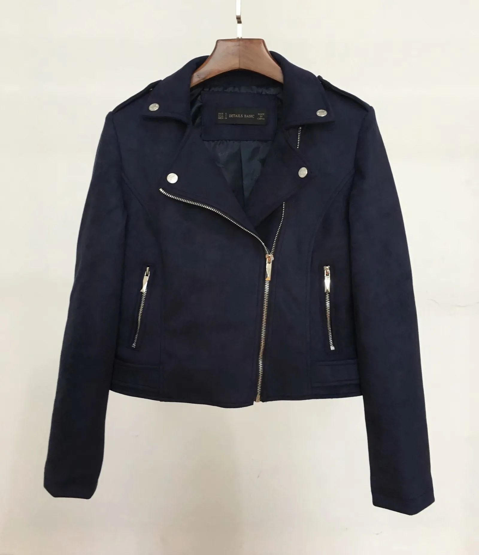 Slim Short Leather Jacket Deerskin Women