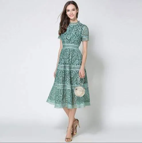 Summer Fashion Hollow Out Vintage Dress