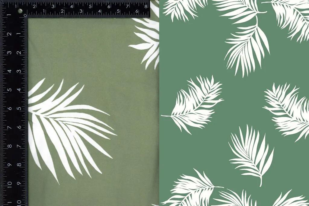 SUPER SOFT POLYESTER SPANDEX DBP / DTY BRUSHED TROPICAL LEAVES [NF00969B-009]