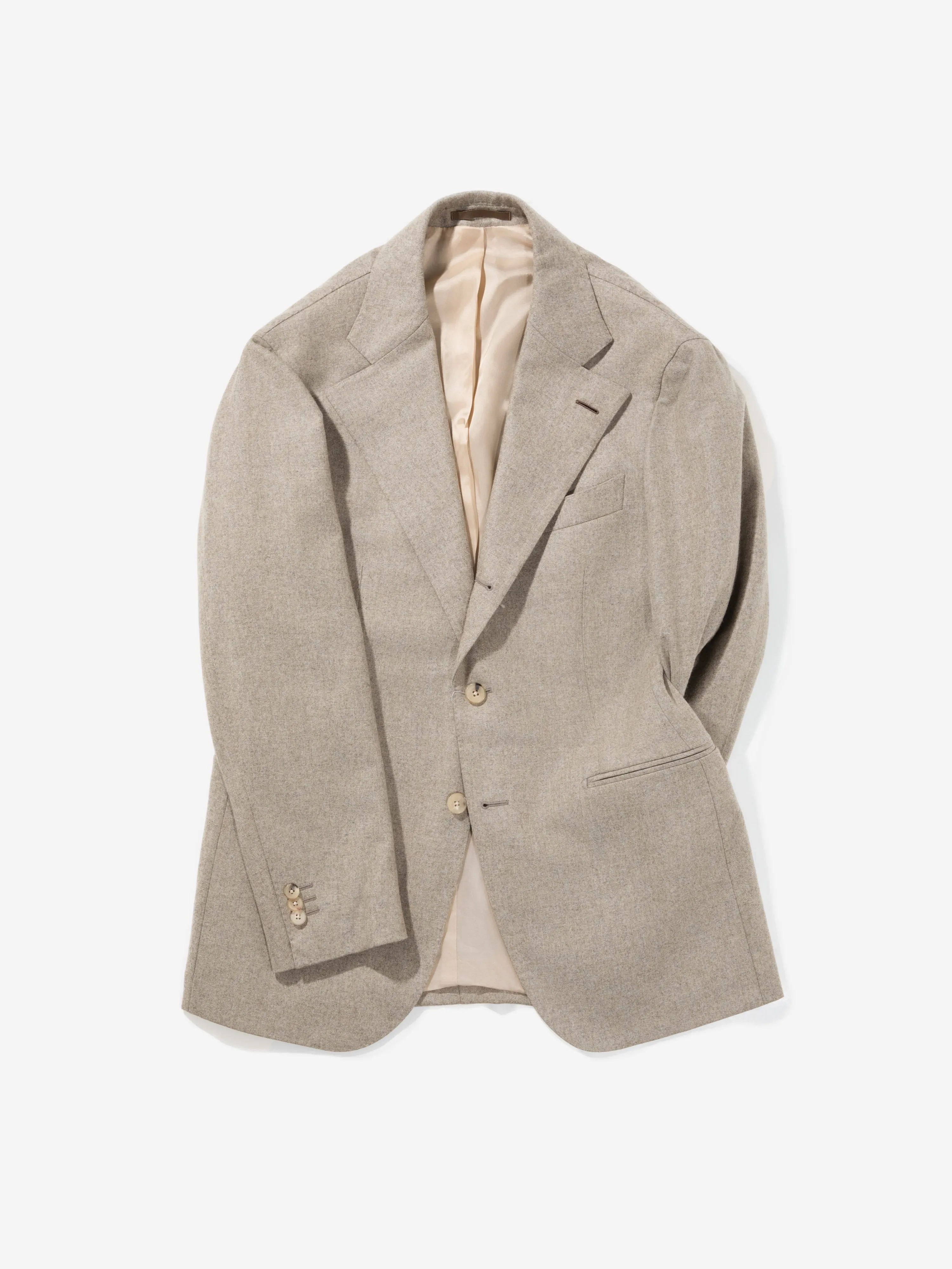 Taupe Wool Flannel Jacket