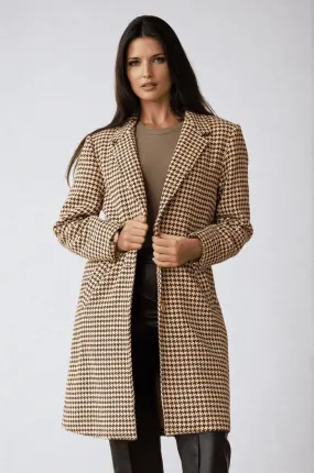 The Phoebe Houndstooth Trench Coat