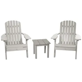 Two Cape Folding Adirondack Chairs and Side Table Set