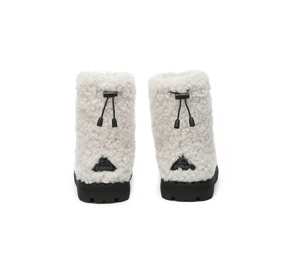 UGG Sheepskin Wool Plush Drawstring Boots Peggy