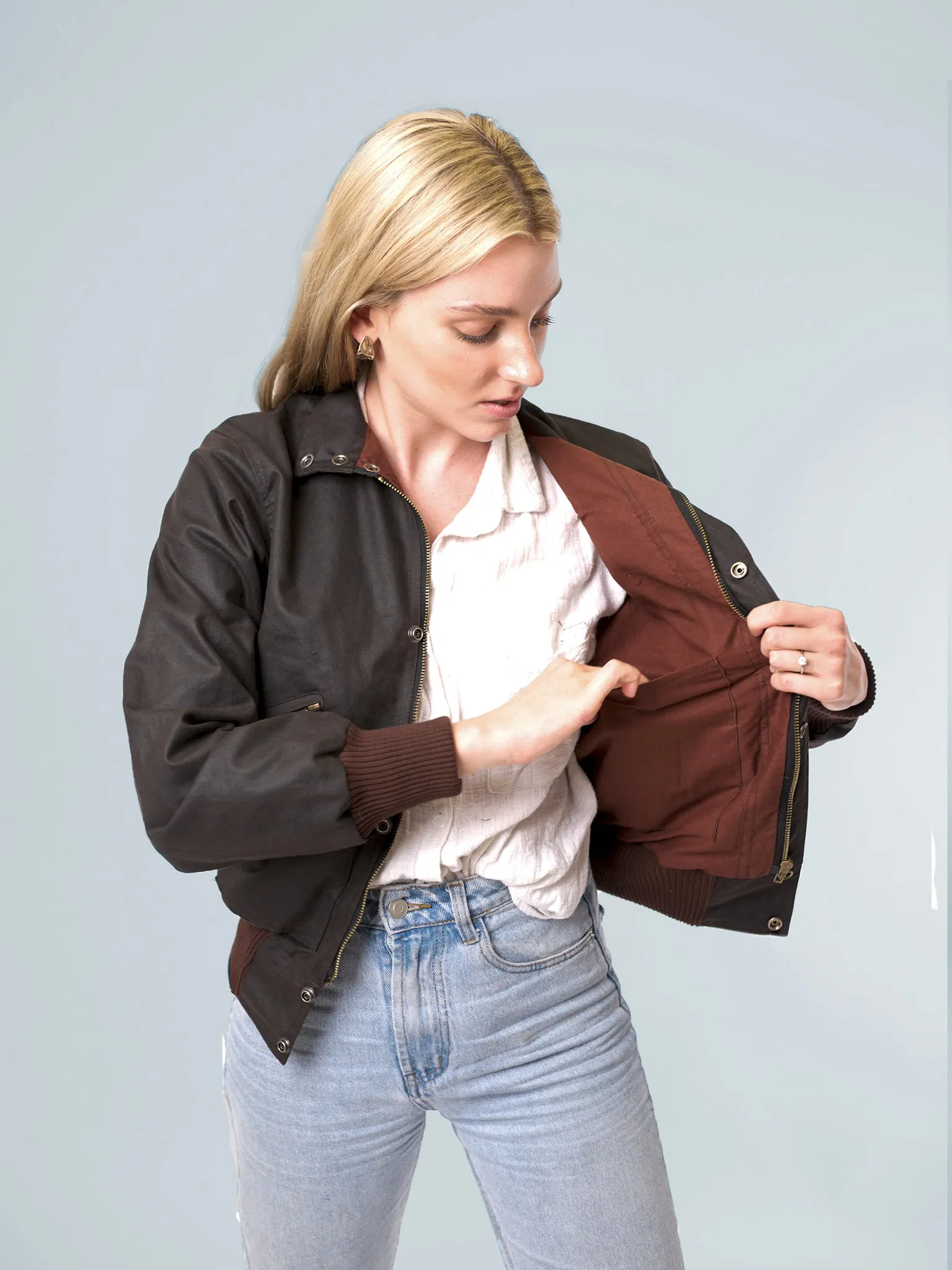 Unisex Oilskin Ribbed Jacket