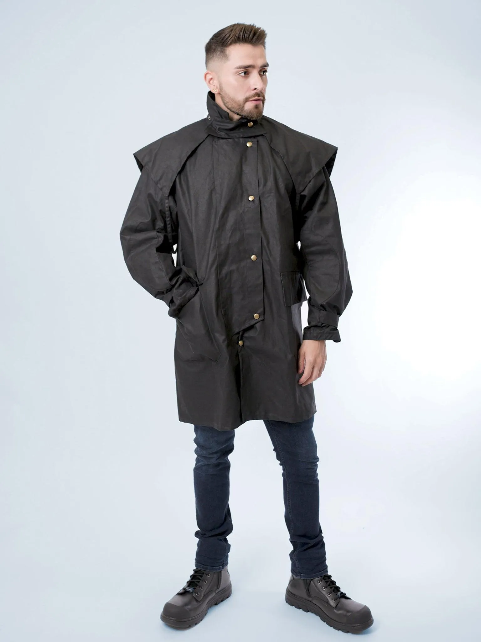 Unisex Oilskin Short Coat