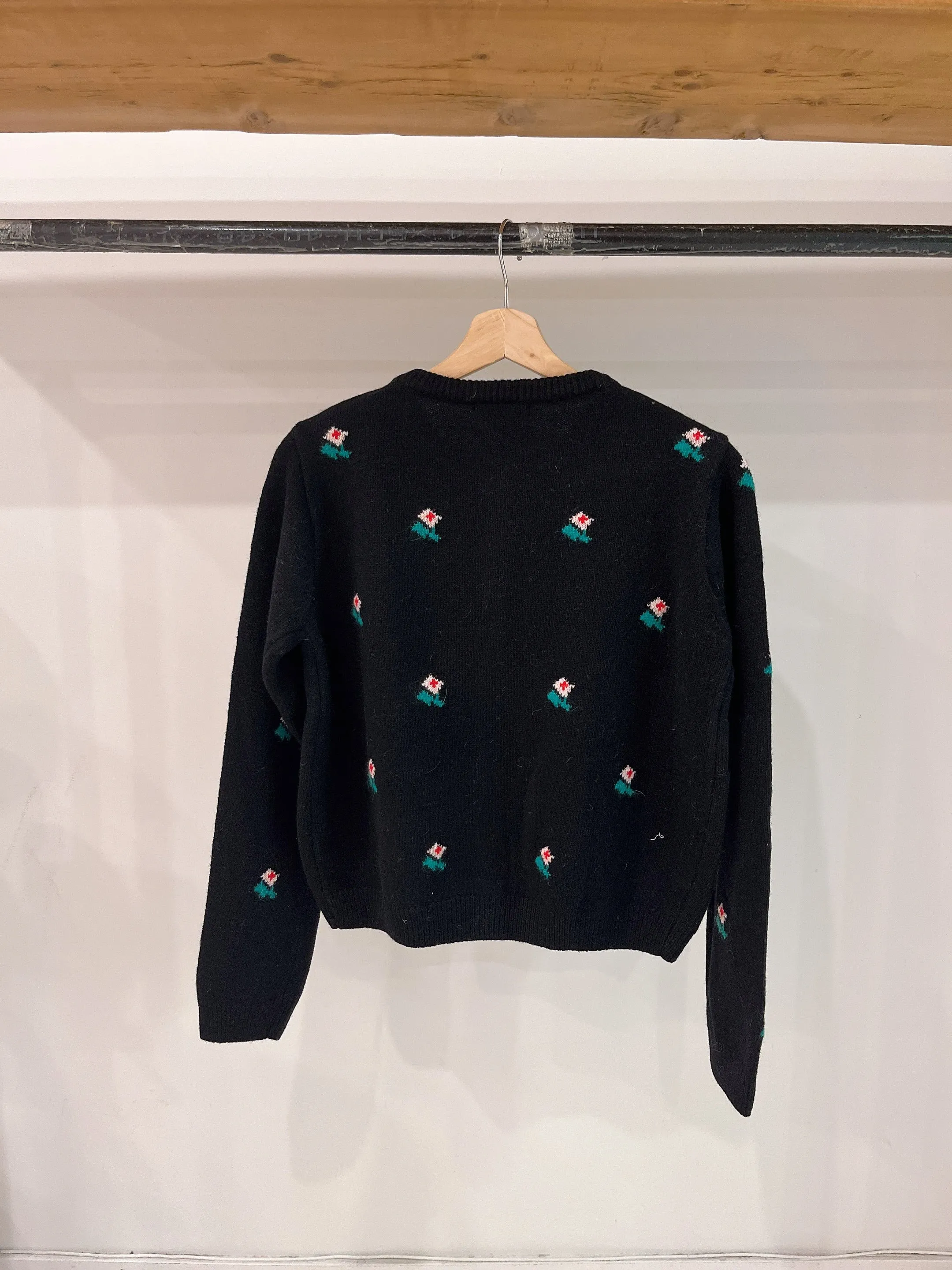 WEENA Floral wool cardigan