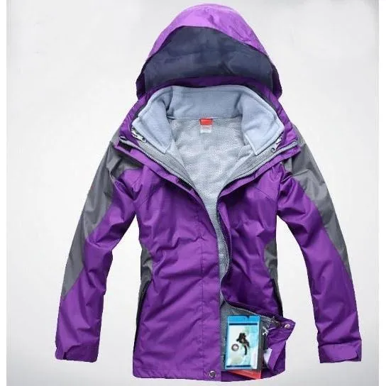 Womens 3 in 1 Waterproof Skiing Trekking Outdoor Jacket