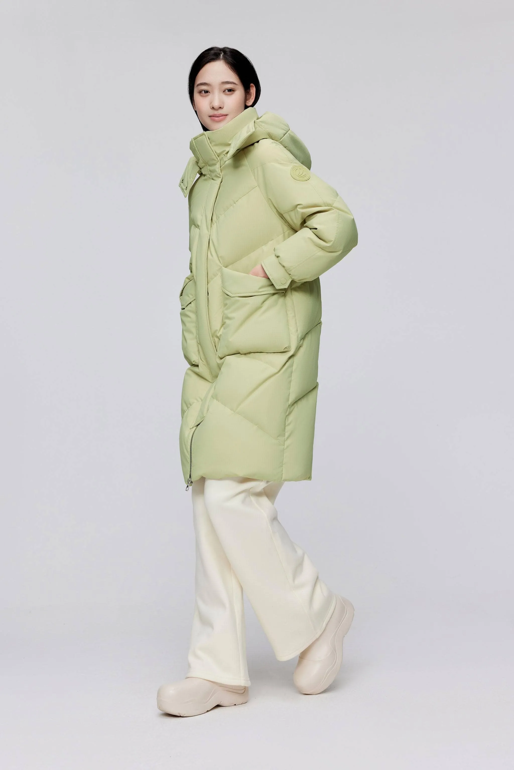 Women's Classic Down Coat with Hood 5252