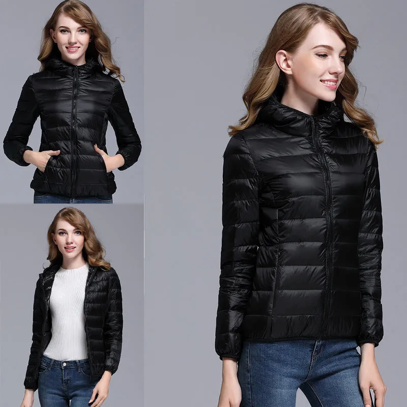 Womens Ultra-light Down Puffer Jacket