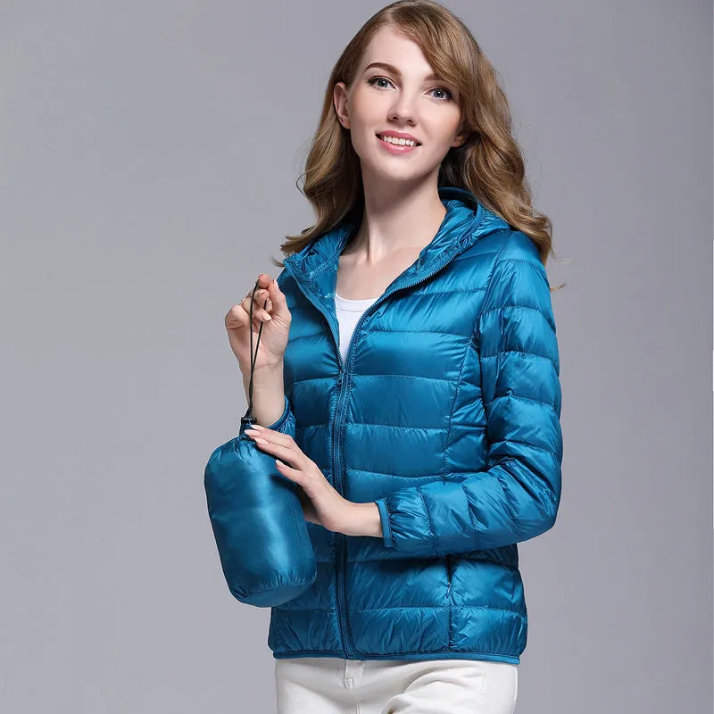 Womens Ultra-light Down Puffer Jacket